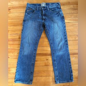 Ariat M5 Straight Fit Straight Leg Jeans 34/30 Medium Wash Western Cowboy
